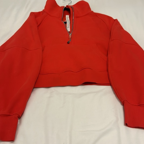 Lululemon Scuba Oversized Funnel Neck Half Zip - Carnation Red - Picture 5 of 5